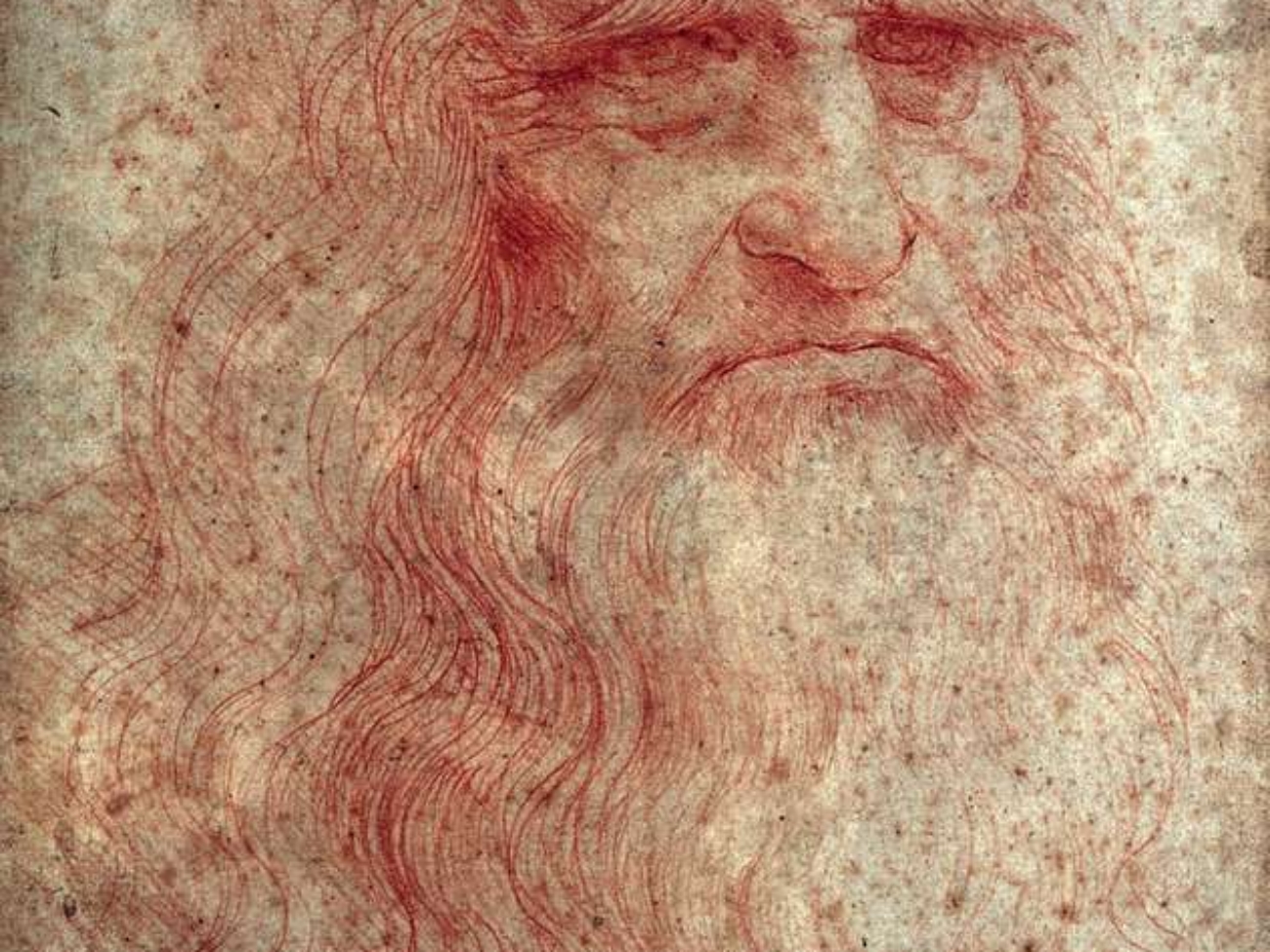 Self-portrait-drawing-Leonardo-da-Vinci-Royal-Library. Leonardo da Vinci- self-portrait Self-portrait, drawing by Leonardo da Vinci, c. 1490:1515–16; in the Royal Library, Turin, Italy.