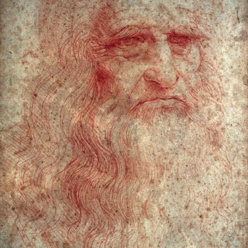 Self-portrait-drawing-Leonardo-da-Vinci-Royal-Library. Leonardo da Vinci- self-portrait Self-portrait, drawing by Leonardo da Vinci, c. 1490:1515–16; in the Royal Library, Turin, Italy.