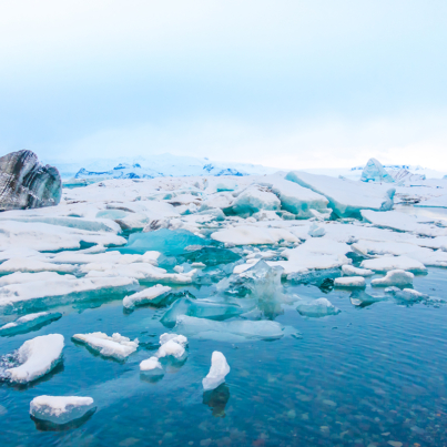 Icebergs in Glacier Lagoon, Iceland